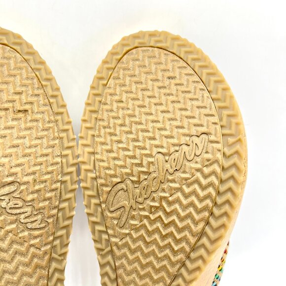 Skechers Cali Womens Beverlee Delighted Wedge Vegan Sandals Rainbow Multicolor - Picture 11 of 15